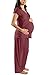 Kindred Bravely Davy Ultra Soft Maternity & Nursing Pajamas Sleepwear Set (Cabernet, Large)
