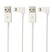 90 Degree iPhone Data Charger Cord, Never Bent Angled USB to Lightning Cable for iPhone 7, 6s, 6 Plus, iPad Data Sync and Charging Works with PC, Laptop, Wall Charger, External Batteries (3 Feet)