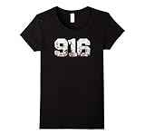Womens Area Code 916 shirt - Sacramento California t-shirt XL Black