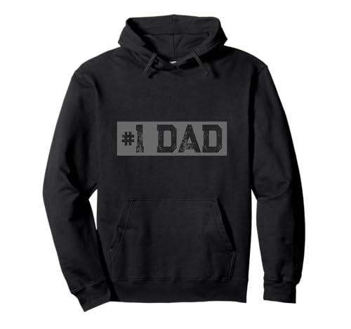 Mens Vintage #1 Dad - Father Daddy Novelty Pullover Hoodie