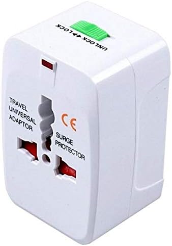 Mopslik Cuttlefish Universal Travel Worldwide Adapter, White - Pack of 2