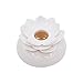 Lotus Cotton Swab Holder,Cotton Bud Small Q-tips Toothpicks Brushes Holder Box Case Storage Organizer Jar with Clear Lid Dustproof Cover (Black + White)