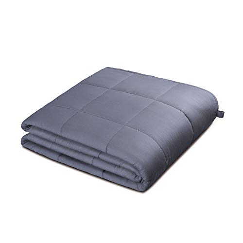Living Essentials Premium Weighted Blanket (15 lbs, 48"x72" Twin Size