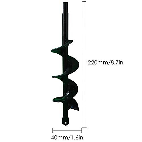zosenda Garden Spiral Drill Bit, 1.6" x 8.7" Electric Cordless Replacement Planter Garden Auger Digger Drill Bit, Time Saving Hole Auger Digging Tool for Planting Trees Shrubs Deep Cultivating