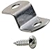 OOK 50234 Offset Mirror Clips with Hardware, Steel Mirror Holders, Wall Anchors (3/8