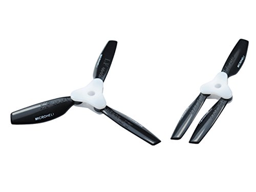 Microheli Plastic Folding 3-Blade Propeller 4045 CW/CCW w/Bracket (Black)