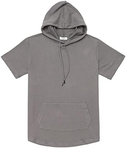 Dubinik®Short Sleeve Hoodie Lightweight Soft Cotton Moisture