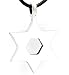 Trilogy Jewelry Pewter Star of David Jewish Hebrew Hanukkah Pendant on Leather Necklace