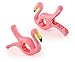 O2COOL Bocaclips - Beach Towel Clips for Beach Chairs, Patio and Pool Accessories - (Flamingo) 2 Count