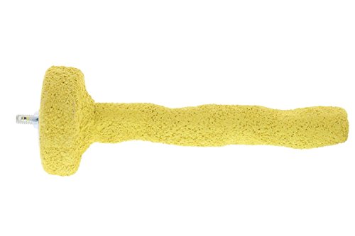 Sweet Feet and Beak Thermal-Lite Natural Patented Perch, Medium - Yellow- Perfect for Keeping your Bird's Feet and Beaks Healthy