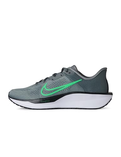 Nike Men's Quest 6 Road Running Shoes, Smoke Grey/Green Shock-Black-White, 8