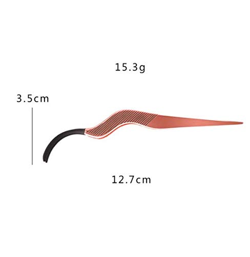 DNHCLL Stainless Steel False Eyelashes Applicator Tool Portable Eyelash Extension Tweezers Remover Clip Nipper(Rose Gold)