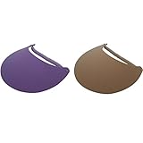2-Pack Lightweight Foam Coil Sun Visor, Multi Color Options (One Size, Purple-Khaki)