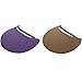 2-Pack Lightweight Foam Coil Sun Visor, Multi Color Options (One Size, Purple-Khaki)