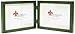 Lawrence Frames Collection Hinged Double Horizontal Wood Picture Frame Gallery, 5 by 7-Inch, Green