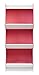 IRIS 3 Tier Curved Edge Storage Shelf, White and Pink