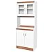 Giantex Microwave Cabinet Counter Kitchen Pantry Cupboard Storage Cabinet Shelves White (72