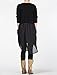 Mordenmiss Women's 2016 New Patchwork Hi-Low Hem Dress with Pockets Black, One Size
