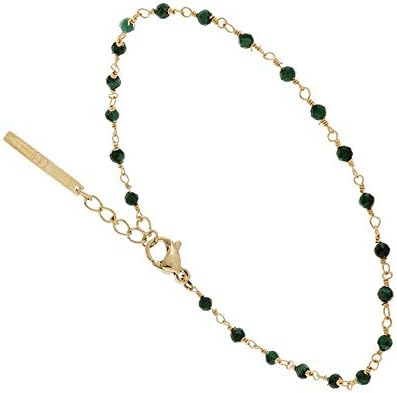 Fine Green Beads Bracelet (Gold)