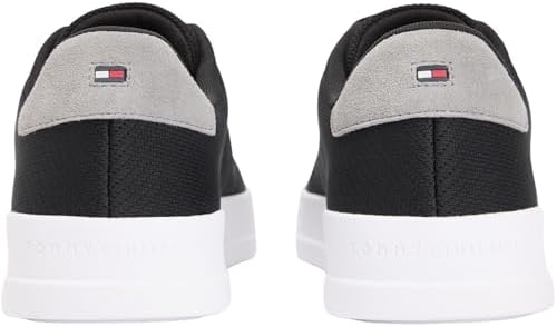 Uomo Sneakers Court Knit Profilo Basso, Nero (Black), 43
