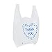 LazyMe Thank You T Shirt Bags Plastic Grocery Bags with Handles for Merchandise and Supermarket, Bolsas De Plastico Para Negocio, 12 x 20 Inch (100 PCS)