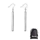Minimalist Sterling Silver Plated Drop Dangle Earrings Bar Earrings Line Simplify Earrings (Style A)