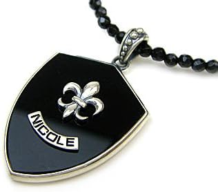 Amazon ニコル Nicole オニキスネックレス ブラックオニキス プレート付き Nc Le0n ネックレス 通販