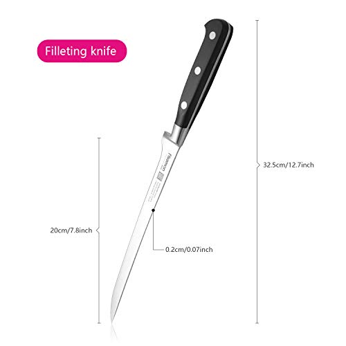 FISSMAN 8 inch Fillet Knife, Professional Level Knives for Filleting
