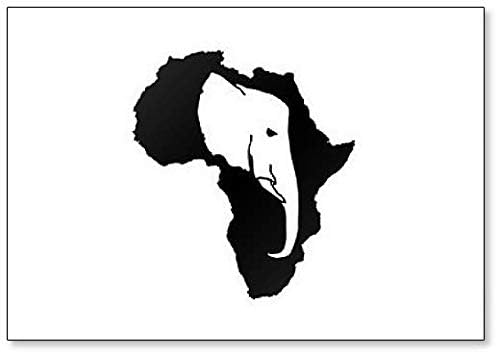 amazon com silhouette of africa with elephant head silhouette inside fridge magnet kitchen dining silhouette of africa with elephant head silhouette inside fridge magnet