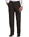 Haggar mens Cool 18 Stria Hidden Expandable Waistband Plain Front dress pants, Black, 34W x 29L US