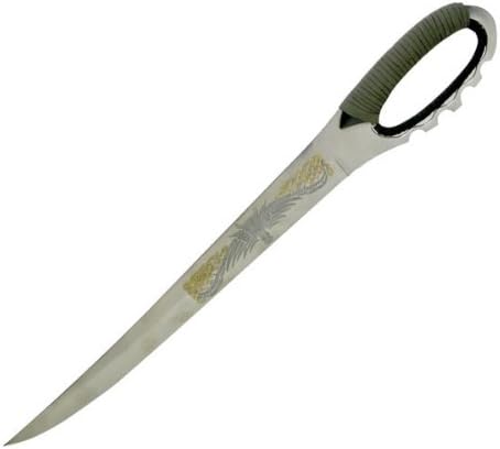 Fury Sporting Cutlery Sword, Design On Blade, w/ Sheath and Strap