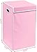 Simple Houseware Foldable Laundry Hamper Basket with Lid, Pink