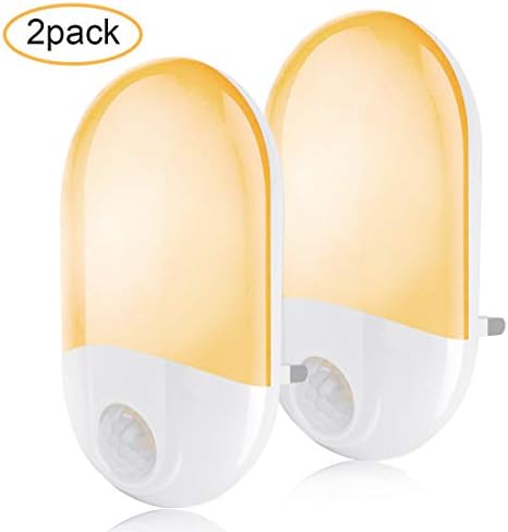 Night Lights Plug in Wall - MojiDecor Plug-and-Play Plug in Night Light Motion Sensor(2 Pack) Baby Night Light, Plug-in Wall Light Sensor Night Light for Kids, Bedroom, Kitchen, Hallway, Stairs