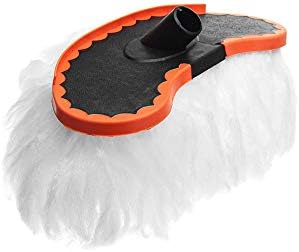 Car Brush Adjustable Brush car Supplies Retractable Wiper mop Cleaning Tool Milk Silk car Brush Head(Without Pole) (White, 1)