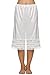 Avidlove Women Lingerie Satin Lace Pettipants Snip-it Culottes Slips Bloomers Split Skirt, Style1-White, XXL