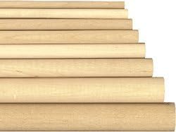 6 x Wooden Hardwood Dowels Birch Ramin 3/4 inch Thick x 12 inch Tree Stick Craft