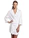 Seven Apparel 00134 Hotel Spa Collection Kimono Knit Cotton Robe, White,One size fits most