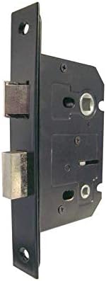 Excel Hardware Mortice Bathroom Lock 63mm - Black Forend & Striker