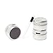 Magnetic Spice Tins by ZeeBelka-12 Multi-Purpose Stainless Steel Containers with 150 labels and chalkboard pen- Round Jars for Storage Organization with Clear Lids-Magnetic on Fridge & Sift/Pour Slots