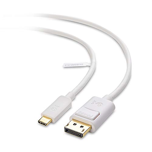 Cable Matters USB C to DisplayPort Cable (USB-C to DisplayPort Cable, USB C to DP Cable) Supporting 4K 60Hz in White 6 Feet - Thunderbolt 3 Port Compatible for MacBook Pro, Dell XPS 13, 15 and More