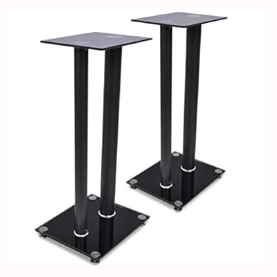 HomyDelight Speaker Stand & Mount, 2 pcs Glass Speaker Stand