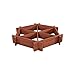 Leisure Season HGB4545-A Hexagonal Bed Raised-Garden-Kits, Medium Brownthumb 1