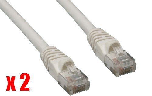 iMBAPrice 15Ft (Pack of 2) CAT5e RJ45 Patch Ethernet Network Cable 15 FT For PC, Mac, Laptop, PS2, PS3, XBox, and XBox 360