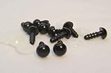 Sassy Bears 6mm Solid Black Safety Eyes for Bear, Doll, Puppet, Plush Animal and Craft - 10 Pairs