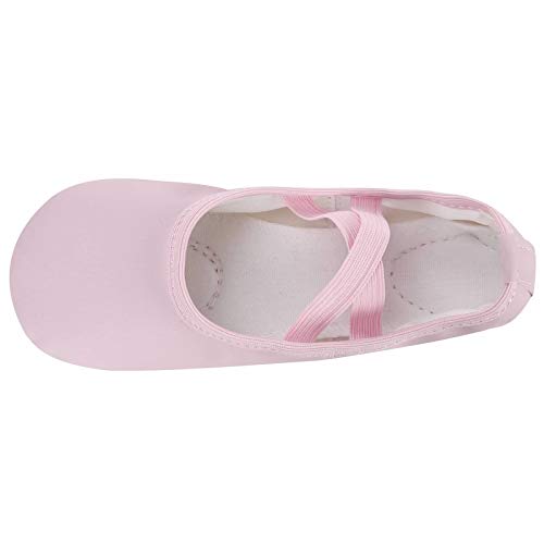 Dynadans PU Leather Ballet Shoes/Ballet Slippers/Dance Shoes (Toddler/Little/Big Kid/Women)-Pink-9M Toddler