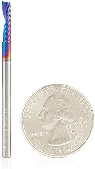 Amana Tool Spektra Coated Solid Carbide CNC Spiral Single O-Flute Router Bit, 51410-K