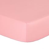 Solid Coral Pink Fitted Crib Sheet - 100% Cotton Baby Girl Nursery and Toddler Bedding