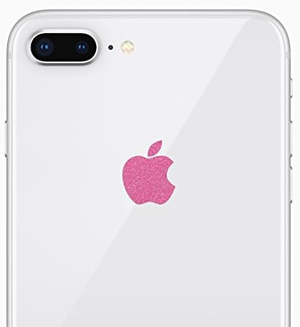 Glitter Pink Apple Logo Decal Sticker for iPhone 8 Plus, iPhone X, iPhone 7 Plus, iPhone 6 Plus