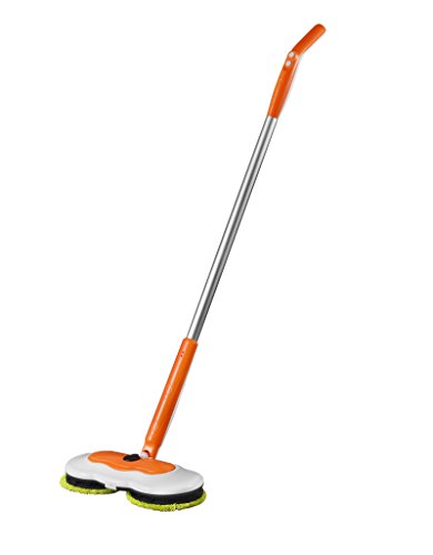 Armati 2-Speed-Mode Microfiber Auto Mop - One Key Control 360Â°Rotating Mop Multi-function Household Detachable Cleaning Tools - for Polishing, Mopping, Sweeping - Orange