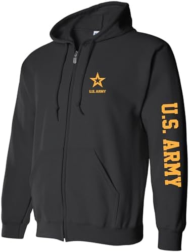 トップス JAP ARMY Jarmy Logo Hoodie Black (sizeS) Amazon.com: zerogravitee Black ARMY Full-Zip Hooded Sweatshirt